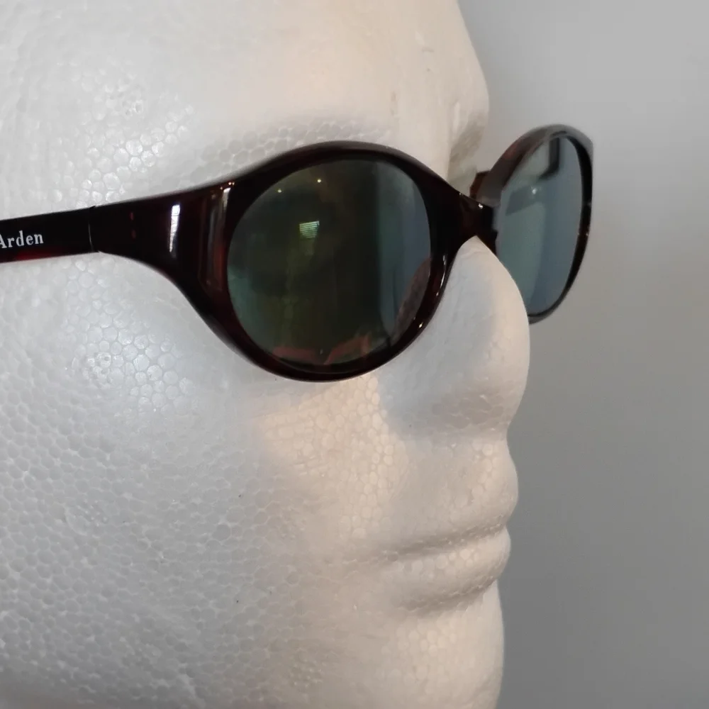 Elizabeth Arden Tortoiseshell Frame Sunglasses with Green Lenses